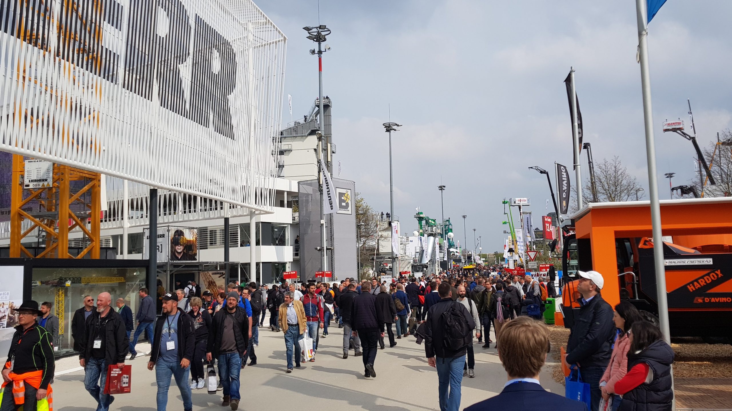 Visitors at Bauma fair.