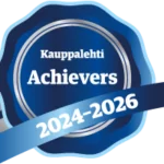 Kauppalehti's Achievers 2024-2026 certification badge to Mevea.