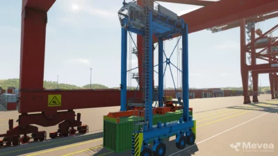 Mevea Straddle Carrier.