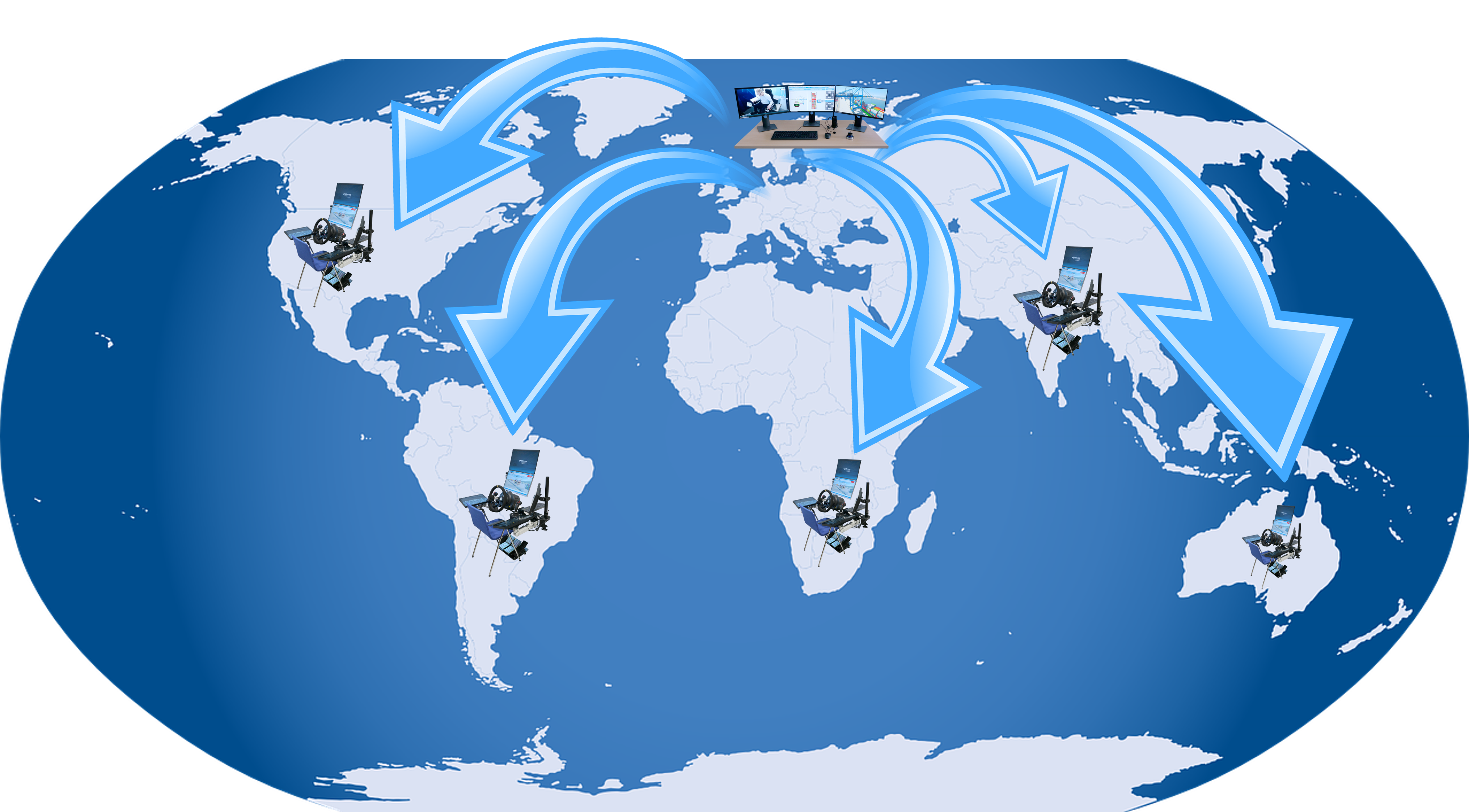 Mevea's Portable Remote Training Simulator's global coverage