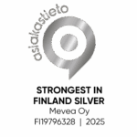 "Strongest in Finland Silver" certificate granted by Asiakastieto.