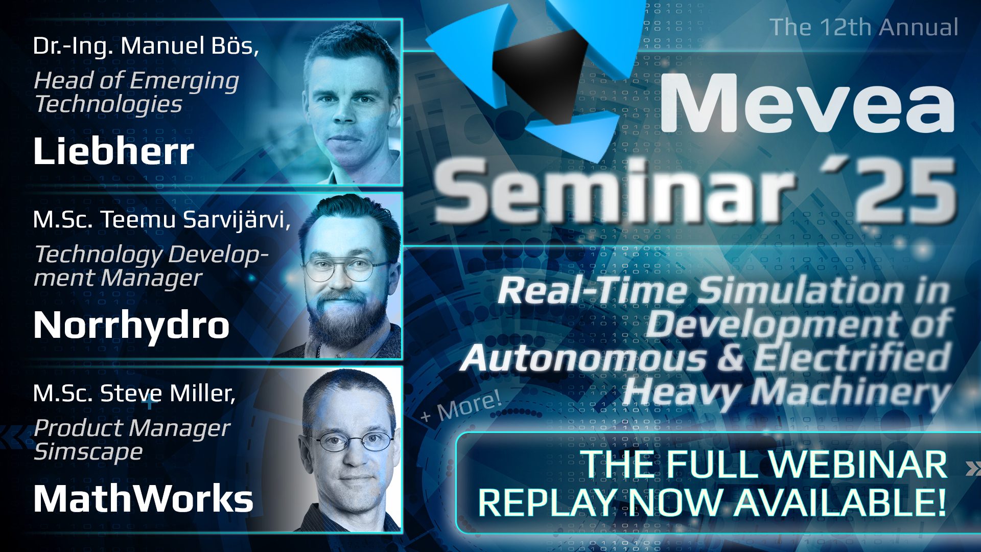Mevea Seminar 2025 Replay now freely available as on-demand.