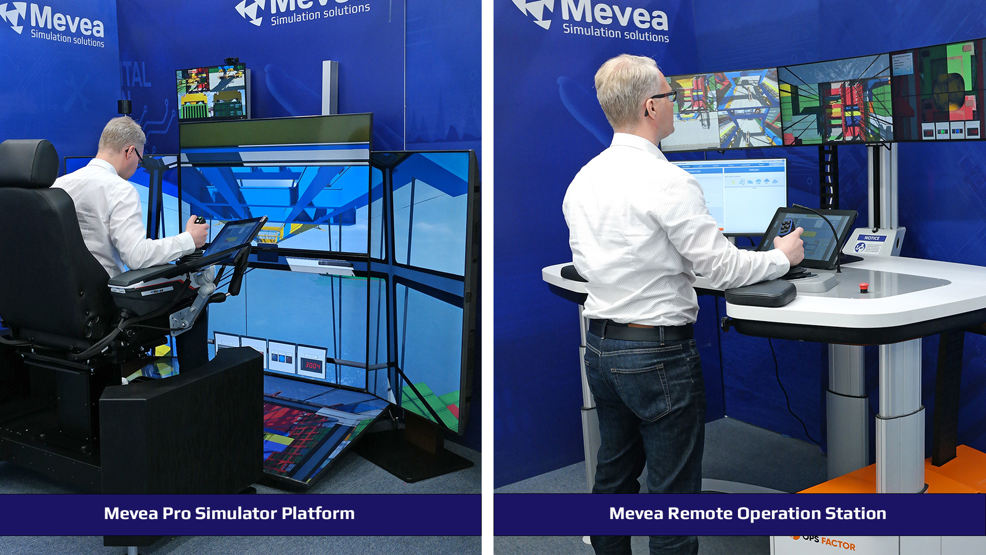 Mevea's new simulator platform Pro and Remote Operations Station (ROS).